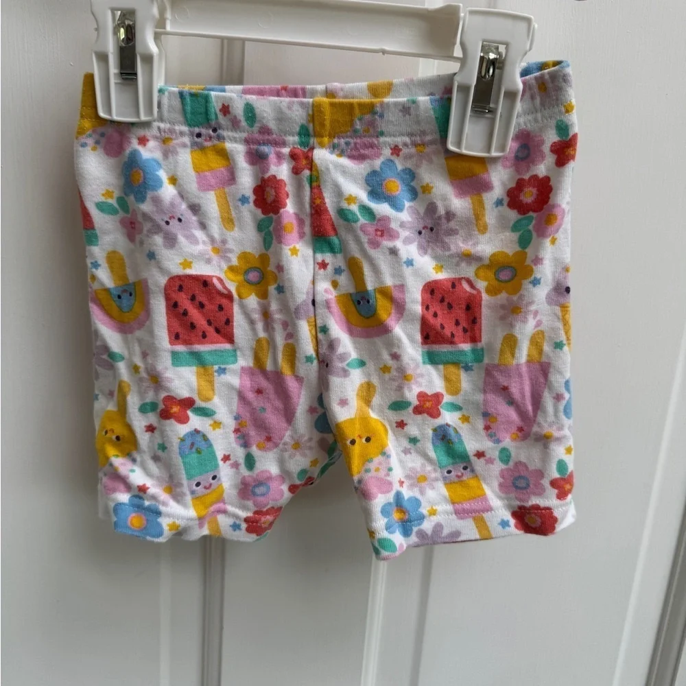 The Children's Place 3T PJ Place White and Red Pajama Ice Cream Bottoms Shorts
